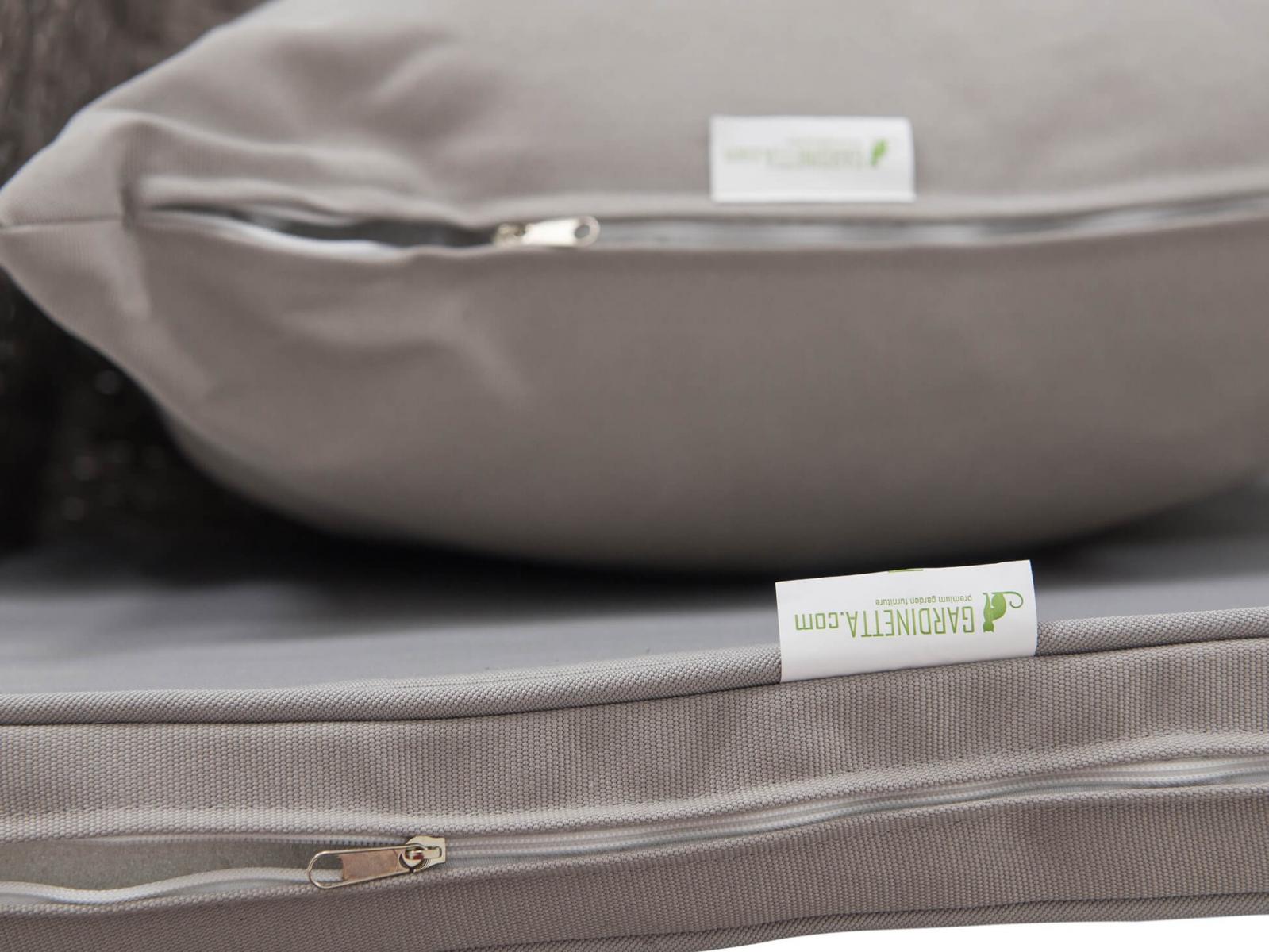 Altito Quatro Dining zestaw obiadowy technorattan Dim Grey & Taupe - poduszka