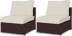 2 x Moduł środkowy technorattan LIGURITO Brown Elite & Ecru