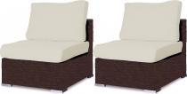 2 x Moduł środkowy technorattan LIGURITO Brown Elite & Ecru