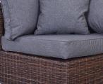 Moduł wypoczynkowy rattanowy LIGURITO BROWN Elite & Grey