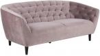 Różowa sofa pikowana welur Ria Actona 191x84 cm