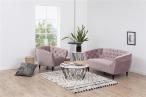 Różowa sofa pikowana welur Ria Actona 191x84 cm