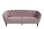 Różowa sofa pikowana welur Ria Actona 191x84 cm