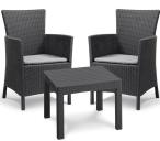 OUTLET - Rosario Balcony Set grafitowy zestaw balkonowy