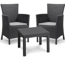 OUTLET - Rosario Balcony Set grafitowy zestaw balkonowy