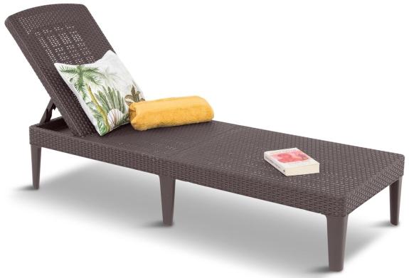 Skládací zahradní lehátko Jaipur hnědá
