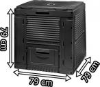 E-Composter kompostownik bez podstawy 470L czarny