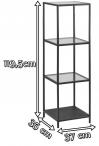 Actona Seaford regał kolumna z półkami 119cm