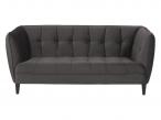 Actona Jonna aksamitna pikowana sofa ciemnoszara