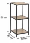 Actona Seaford metalowy regał z 2 półkami 82cm