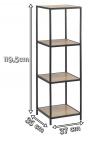 Actona Seaford metalowy regał kolumna 119cm