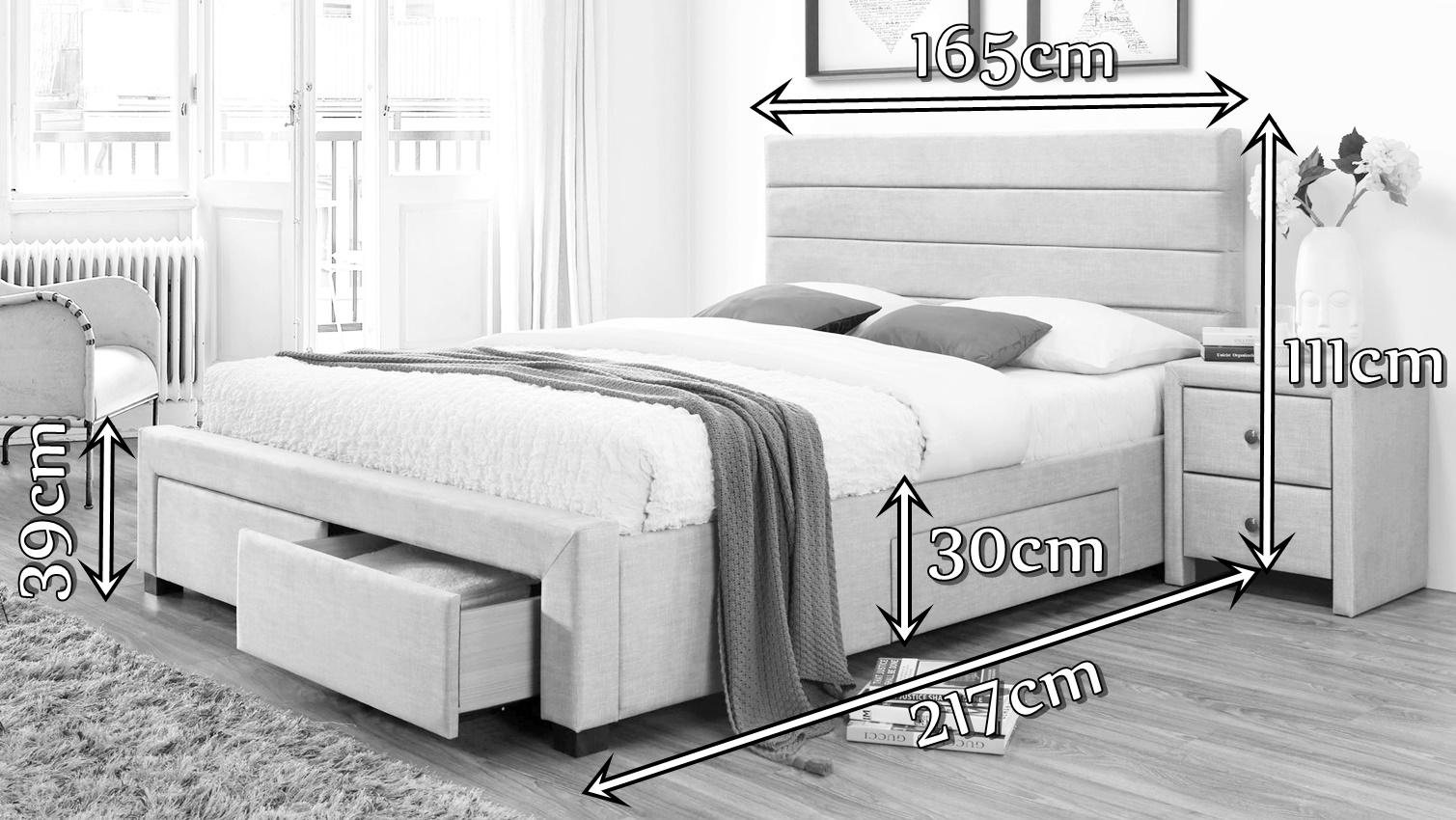 Łóżko Kayleon Halmar wymiary