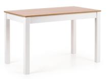 Prosty stół do jadalni Ksawery 120cm biały dąb sonoma