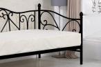 Czarne łóżko z ornamentami z metalu Sumatra 90cm Halmar