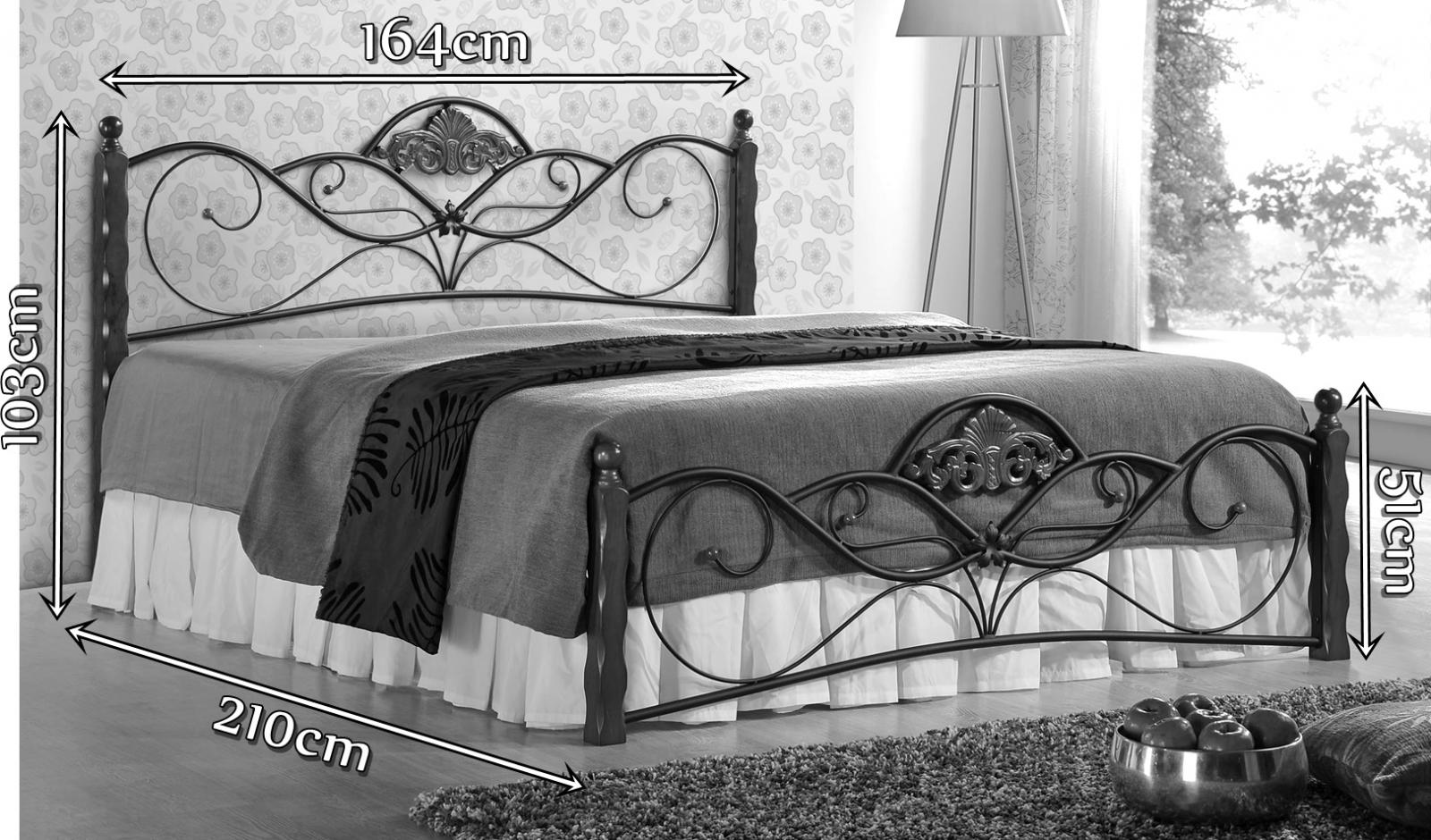 Łóżko Valentina 160cm wymiary