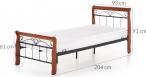 Łóżko do sypialni z zagłówkiem Veronica 90cm Halmar