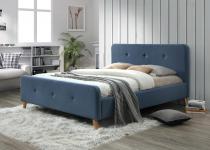Łóżko 160x200 tapicerowane denim Malmo Signal
