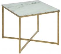 Actona Alisma kwadratowy stolik z marmurowym blatem 50cm