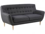 Actona Oswald sofa trzyosobobowa ciemnoszara na nóżkach