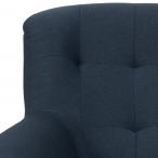 Actona Oswald ciemnoniebieska sofa trzyosobowa do salonu