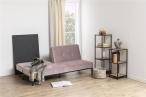 Actona Perugia nowoczesna rozkładana sofa różowy aksamit - rozkładane oparcie