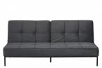 Actona Perugia rozkładana sofa tapicerowana szarym aksamitem - frontem