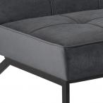 Actona Perugia rozkładana sofa tapicerowana szarym aksamitem - frontem