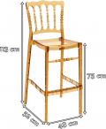 Hoker barowy przezroczysty Amber Oper Bar 75 - wymiary