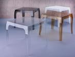 Przezroczysty stolik kawowy Queen Clear Transparent - kolorystyka