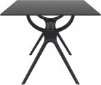 Nowoczesny stół z tworzywa Air Table 180 Black - widok bokiem