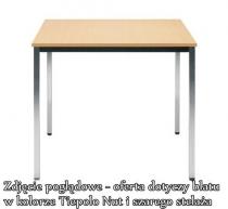 Stół konferencyjny SIMPLE 80x80 Tiepolo Nut ALU
