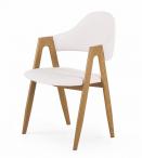 Białe stylowe retro krzesło K247 Halmar