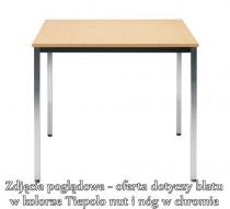 Stół konferencyjny SIMPLE 80x80 Tiepolo Nut Chrom