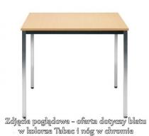 Stół konferencyjny SIMPLE 80x80 Tabac Chrom