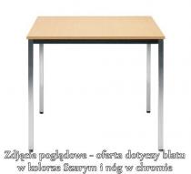 Stół konferencyjny SIMPLE 80x80 Szare Chrom