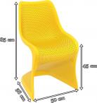 Designerskie krzesło z tworzywa sztucznego Bloom Yellow