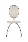 Stylowe krzesło tapicerowane na metalowych nogach K297 front
