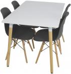 Stół i krzesła do kuchni w stylu skandynawskim