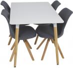 Zestaw stół i krzesła styl skandynawski design
