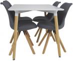 Zestaw stół i krzesła styl skandynawski design
