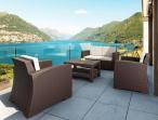 Sofa Monaco dwuosobowa brązowa aranżacja
