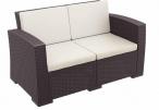 Brązowa sofa do ogrodu Siesta Monaco 2