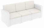 Biała sofa ogrodowa Siesta Monaco 3