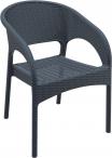 Siesta Panama Dark Grey Krzesło ogrodowe