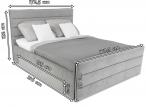 Szare łóżko tapicerowane z szufladą 160x200 Bajamo