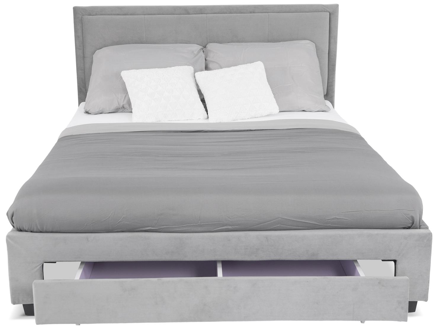 Tapicerowane łóżko z zagłówkiem Camagu