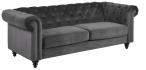 Sofa Charlietown stylizowana welurowa z pikowaniem