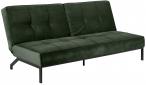 Actona Perugia rozkładana welurowa sofa ciemnozielony