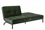 Actona Perugia rozkładana welurowa sofa ciemnozielony