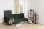Actona Perugia rozkładana welurowa sofa ciemnozielony